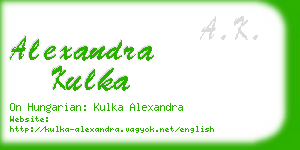 alexandra kulka business card
